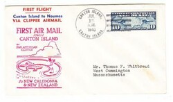 Sc#C7-TRANSPACIFIC CLIPPER-NEW ZEALAND EXTENSION-CANTON ISLAND TO NEW ...