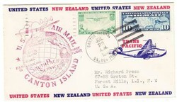 Sc#C21,#C7-TRANSPACIFIC CLIPPER-NEW ZEALAND EXTENSION-CANTON ISLAND ...