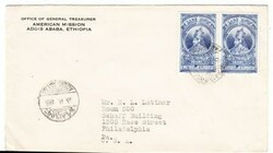 Ethiopia Sc#236(pair)-ADDIS ABABA R.P. 25/II/1935-TO USA-AMERICAM ...