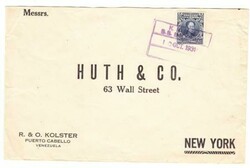 Venezuela Sc#278-SHIP CANCEL K.N.S.M. S.S. BACCHUS 10/OCT/1931(The ...