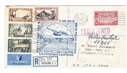 Sc#C22-ROUND THE WORLD-THREE COUNTRIES-TRANSPACIFIC CLIPPER-FIRST ...