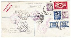 Sc#C22-ROUND THE WORLD-THREE COUNTRIES-TRANSPACIFIC CLIPPER-FIRST ...