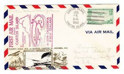Sc#C21-TRANSPACIFIC CLIPPER-FIRST FLIGHT-CANTON ISLAND JUL/15/1940-TO ...