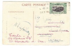 Belgian Congo Sc#60(single frank)-COQUILHATVILLE 1918-Postcard View ...