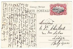 Belgian Congo Sc#46(single frank)-THYSVILLE 23/MAR/1912-Postcard View ...