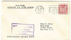 New Zealand 4/POSTAL FISCAL-TRANSPACIFIC CLIPPER-NEW ZEALAND ...