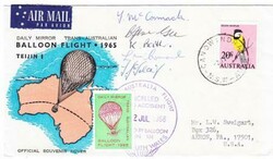 BALLOON MAIL AUSTRALIA-DAILY MIRROR TRANSAUSTRALIAN BALLON ...