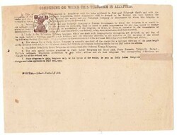 India KEY PLATES SG#262,#260,#273(reverse)-TELEGRAM RECEIPT-MANGROL ...