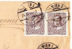 Austria Sc#117-PERFIN(pair)-VIENNA 24/II/10-TO USA-EXPRESS-some ...