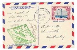 Sc#C11-FIRST DAY OF 5c RATE-CAM No.16-1ST FLIGHT-CLEVELAND TO ...