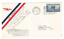 Sc#650-CAM No.19-NEW YORK TO ATLANTA ROUTE-FIRST FLIGHT-BALTIMORE MD. ...