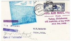 Sc#C10-C.A.M No.3-CHICAGO TO DALLAS ROUTE-FIRST FLIGHT-TULSA OKLA ...