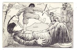 France Sc#113-LYON ST.JEAN 1904-RUSSIAN JAPANESE WAR CARCATURE ...