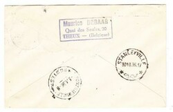 Belgian Congo Sc#C7,#116-FIRST FLIGHT-Mu#50-ELISABETHVILLE ...