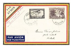 Belgian Congo Sc#C7,#139-FIRST FLIGHT-INONGO 12/2/37-TO STANLEYVILLE ...