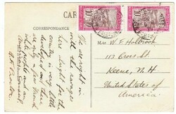 Madagascar Sc#84(pair)-Postcard View AMBANIVOLO-8/11/20-INDISTINCT ...