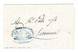 NAVIGAZIONE NAPOLITANA GENOVA - ILLUSTRATED SHIP OVAL(blue)-GENOVA ...
