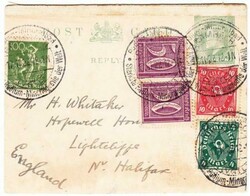 Great Britain EdwVII-REPLY POSTAL CARD-UPRATED-DUAL FRANKING-Germany ...