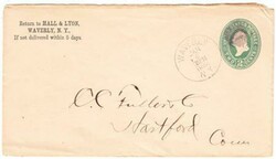 WAVERLY(Tioga County)NEW YORK-JAN/6/1888-ALLOVER REVERSE COMMUNITY ...
