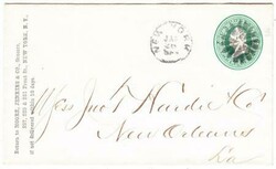 NEW YORK CITY-CIRCLE OF HEARTS FANCY CANCEL-POSTAL ENVELOPE