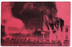Sc#300-HIBBING( County)MINNESOTA-JAN/16/1908-Postcard View BURNING OF ...