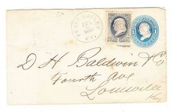 PEWEE VALLEY(Oldham County)KENTUCKY-JUL/2/1886-Postal Envelope ...