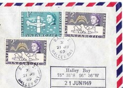 British Antarctic Territory SG#11(x2)#10-BASE Z HALLEY BAY ...