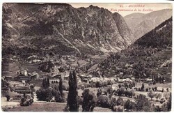 Andorra FORERUNNER-BEFORE UPU-Postcard View ANDORRA,VISTA PANORAMICA ...