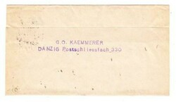 Danzig Sc#173a-White Paper(single frank)-ZOPPOT 7/10/24-WRAPPER-TO USA