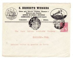 Brazil Sc#306-TAQUARA 14/FEV/1929-ILLUSTRATED HIS MASTERS VOICE ...
