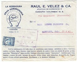 Colombia Sc#400-CUCTA ABR/30/1929-ILLUSTRATED GRAN SOMBRERERIA ...