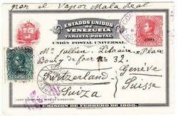 Venezuela Postal Card-HG:10a(FEBRERO DE 1900)-UPRATED Sc#161-CORREOS ...