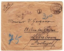 Portugal POSTAGE DUE-Sc#J44(HiValue)#J38,scuff(x2)-LISBON ...