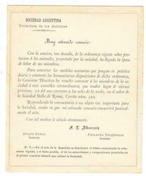Argentina Postal Letter Card-HG:A10d-PRIVATE PRINTED-SOCIETY FOR THE ...