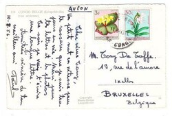 Belgian Congo FLOWER ISSUE-Sc#275,#268-REAL PHOTO Postcard View ...