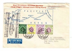 Hong Kong CHINA-SG#128,#127,#126,#125-TRANSPACIFIC CLIPPER-FIRST ...