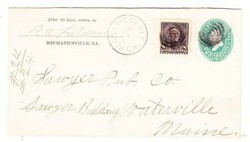 D.P.O.-MECHANICSVILLE(Jasper County)GEORGIA-DEC/1/1897-REGISTERED-TO ...