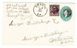 D.P.O.-GRANGE(Jefferson County)GEORGIA-OCT/28/1897-REGISTERED-TO ...