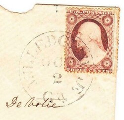 MILLEDGEVILLE(Baldwin County)GEORGIA-Sc#26A(Cat $190 on Cover)-TO ...