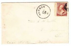 Sc#210-D.P.O.-HARBOR(Ashtabula County)OHIO-JUN/29/circa 1885-TO WEST ...