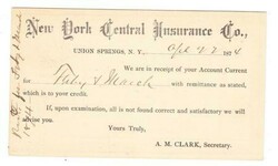 UNION SPRINGS(Cayuga County)NEW YORK-APR/22(1874)-Sc#UX1-NEW YORK ...