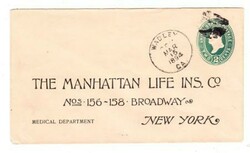 WADLEY(Jefferson County)GEORGIA-MAR/16/1894-Postal Envelope TO NEW ...