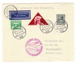 HINDENBURG ZEPPELIN-10TH NORTH AMERICA FLIGHT-NETHERLANDS ...