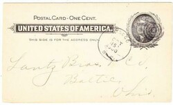 D.P.O.-OTSEGO(Muskingum County)OHIO-OCT/15/1900-Postal Card ...