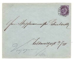 Germany STADT POST-DRESDEN-2 Pfennig POSTAL ENVELOPE(violet on gray ...