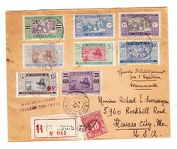 Senegal Sc#131,#104,#112-MIXED FRANKING-Mauritania Sc#43,#29,#39 ...