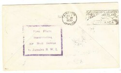 Haiti Sc#C2(x2)-FIRST FLIGHT-Mu#56-PORT AU PRINCE 29/NOV/30-T0 ...