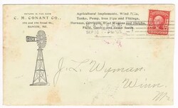 ILLUSTRATED WIND MILL ADVERTISING-Sc#319-BANGOR(Penobscot ...