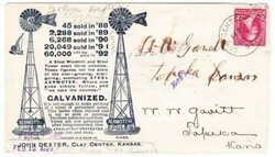 ILLUSTRATED WIND MILL ADVERTISING-2c WASH-CLAY CENTER(Clay ...