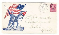 2c BUREAU-SPANISH AMERICAN WAR BICOLOR PATRIOTIC-SOLDIER SWORD ...